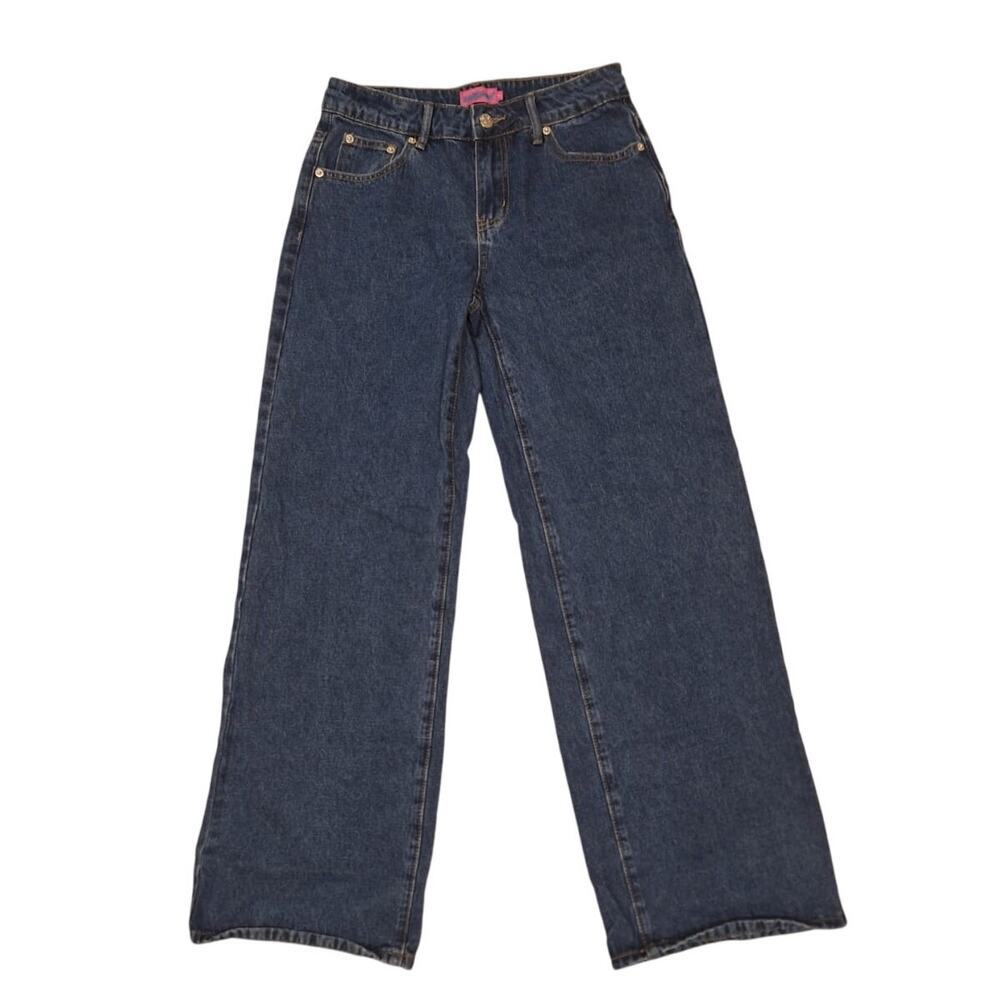 Edikted Wide-Leg Jeans Women’s S Blue 5-Pocket Y2K Denim